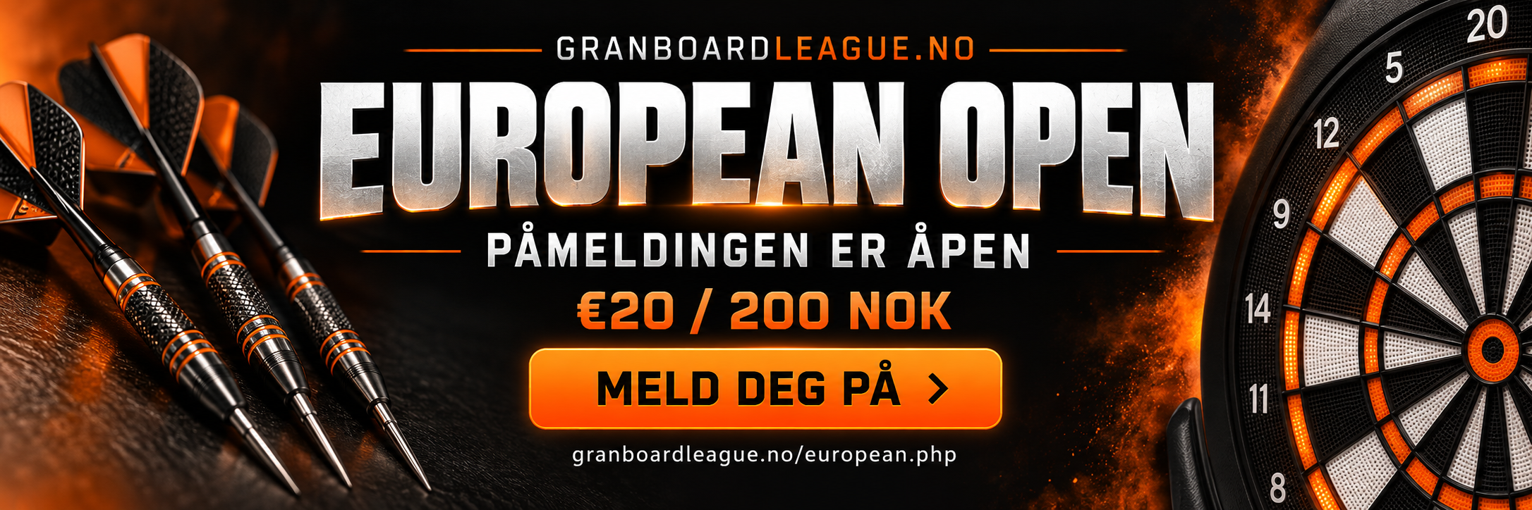 European Open – påmeldingen er åpen – €20 / 200 NOK